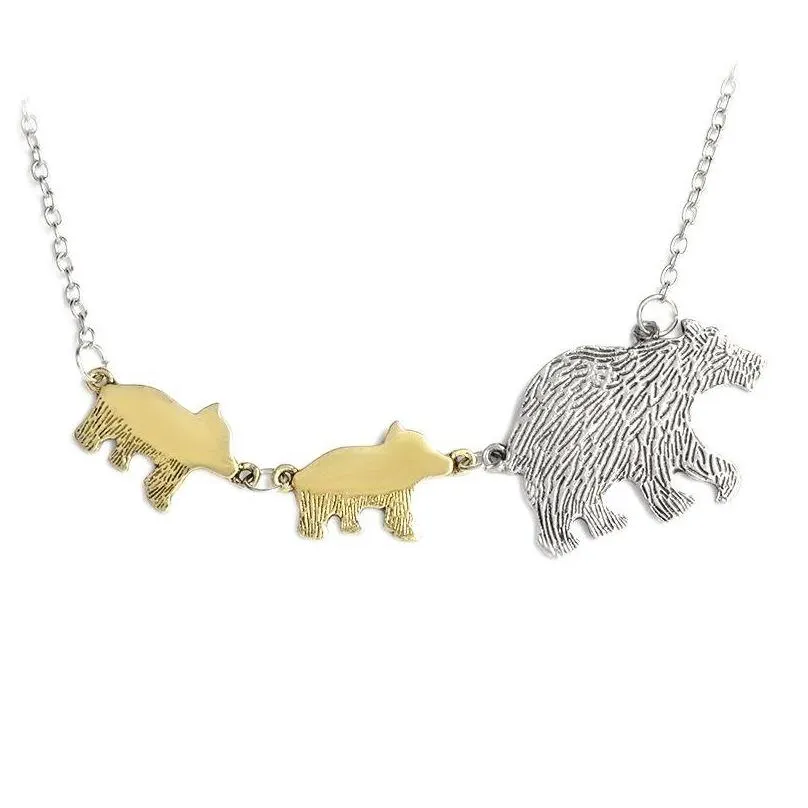 mama bear necklace animal pendant necklaces fashion jewelry mothers day gifts