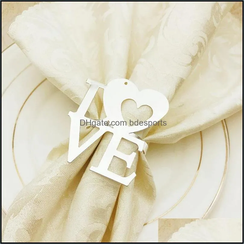 valentines day wedding napkin rings metal napkin holders for dinners party hotel wedding table decoration napkin buckle 100 50 g2