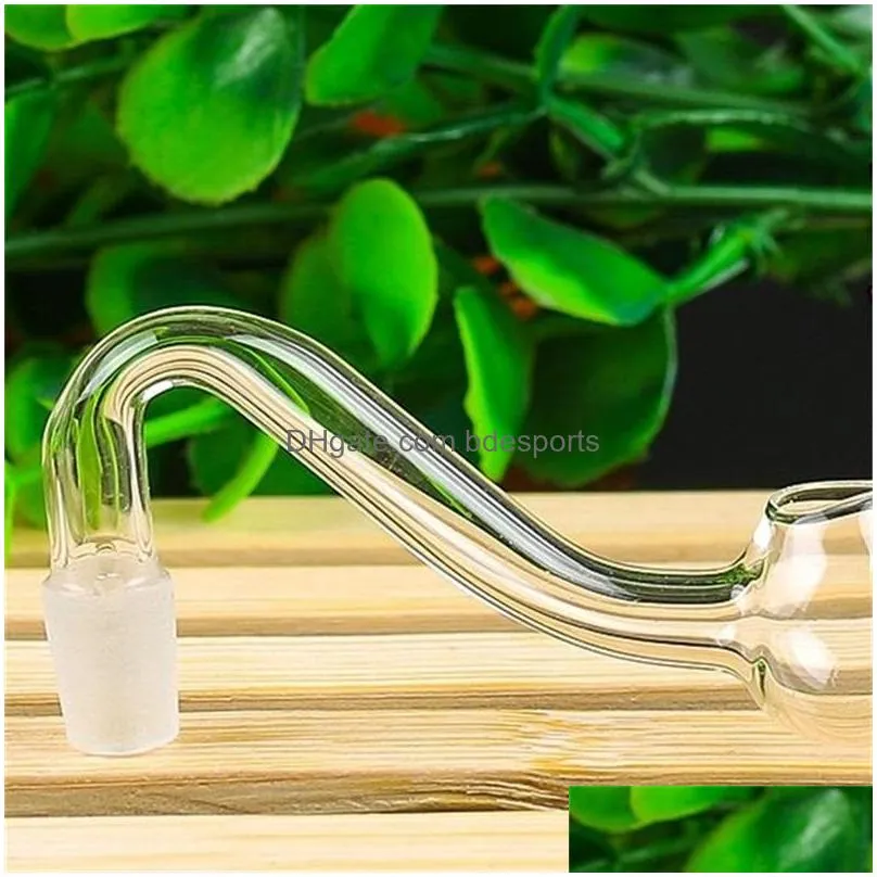 cheap pyrex glass oil burner pipe with 10mm male clear joint mini thick glass tube oil burner bubbler for water bongs cheapest 6034 q2