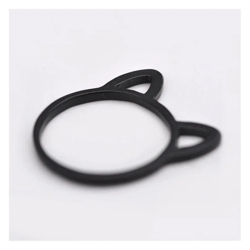 cute cat ears band ring rings animal ear ring for women girls fashion jewelry