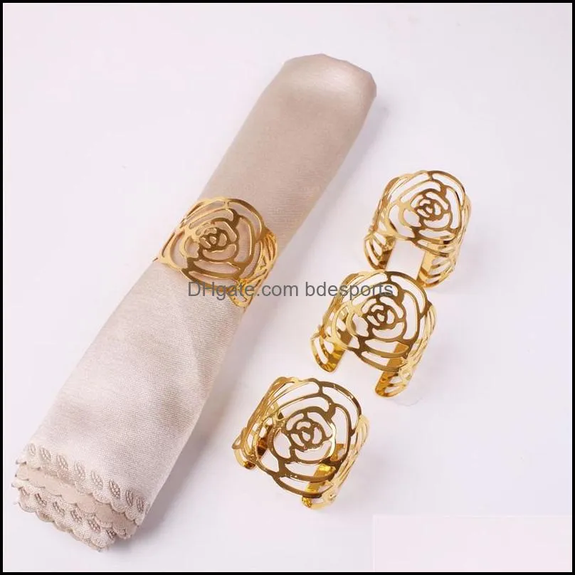 wedding napkin rings metal napkin holders for dinners party hotel wedding table decoration supplies napkin buckle 100pcs t1i3433 51 g2