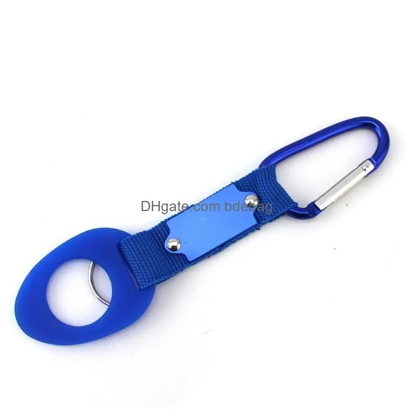water bottle buckle for camping hiking survival traveling carabiner convenient high elasticity holder clip with keychain key ring 2mx