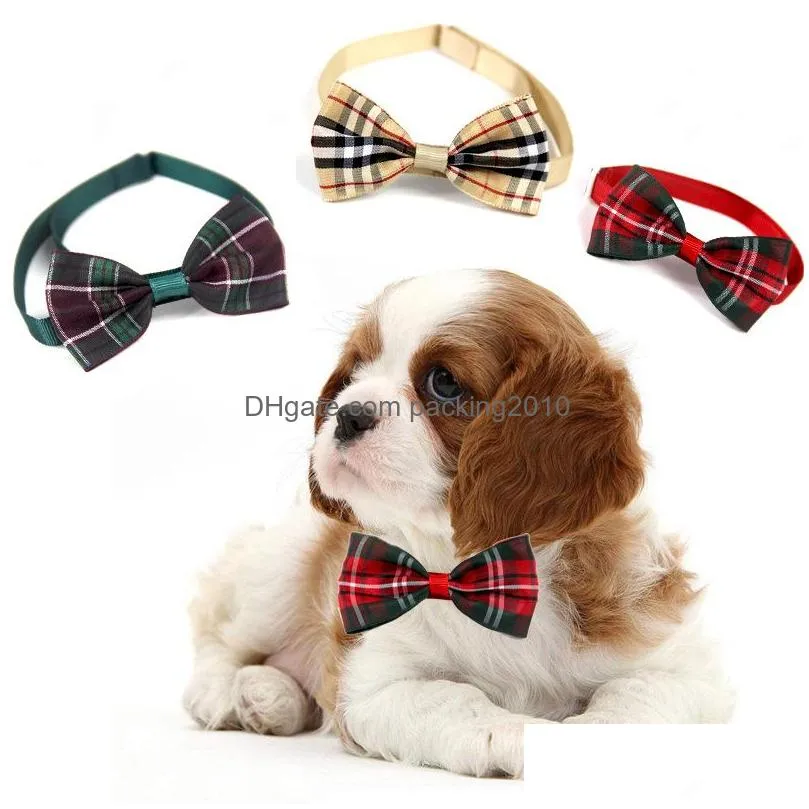 dog pet bow tie butterfly junction bowknot necktie collars ties pets jewelry plastic button dot ribbon each seasons adjustable 1 22xd