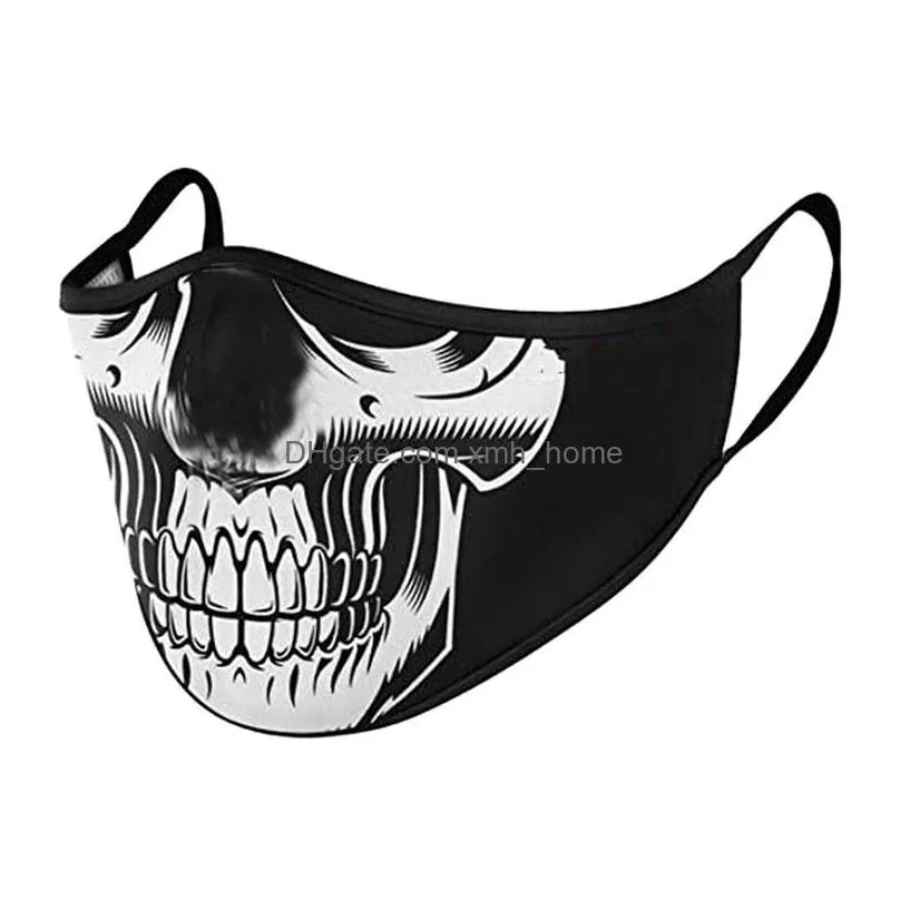 flower birds mascherine skull plant dust protect black custom face mask reusable respirator washable fashion adult kids 4yl c2