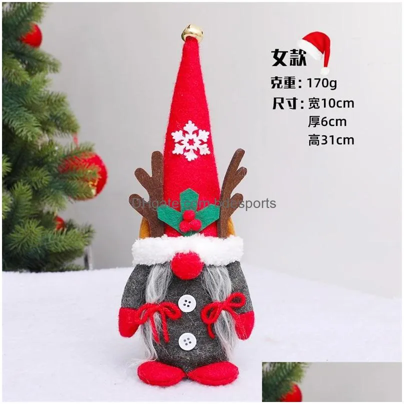 antlers snowflake rudolph gnomes toy party supplies male female gnomes santa elf dolls xmas gifts christmas photo props decorations red 9 9qy