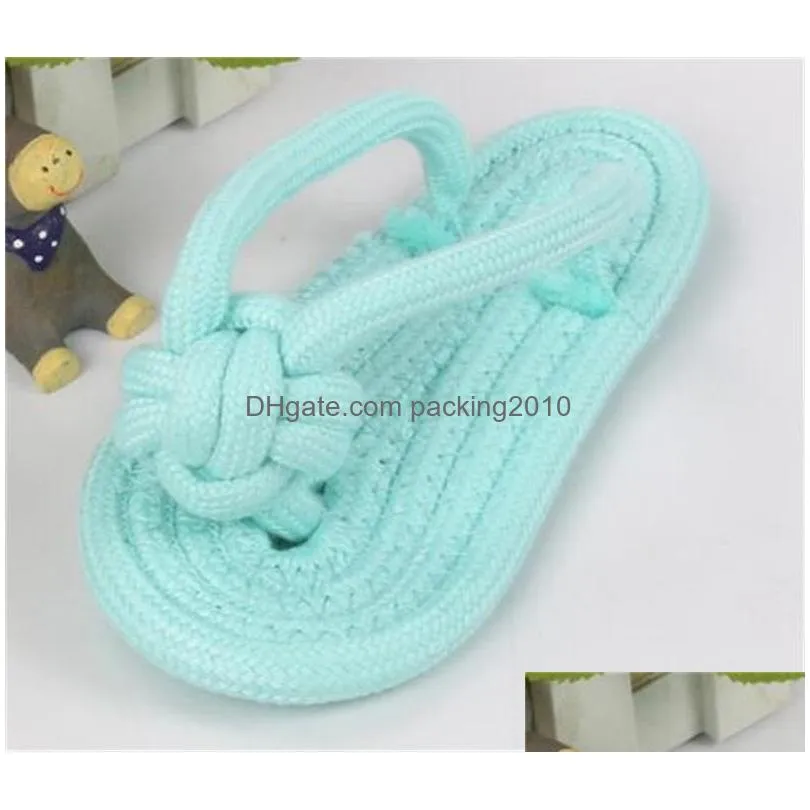 pet shoes bite resistance a molar tooth many color dog slipper toys creative idae popular cotton rope factory direct selling 2 8mq p1