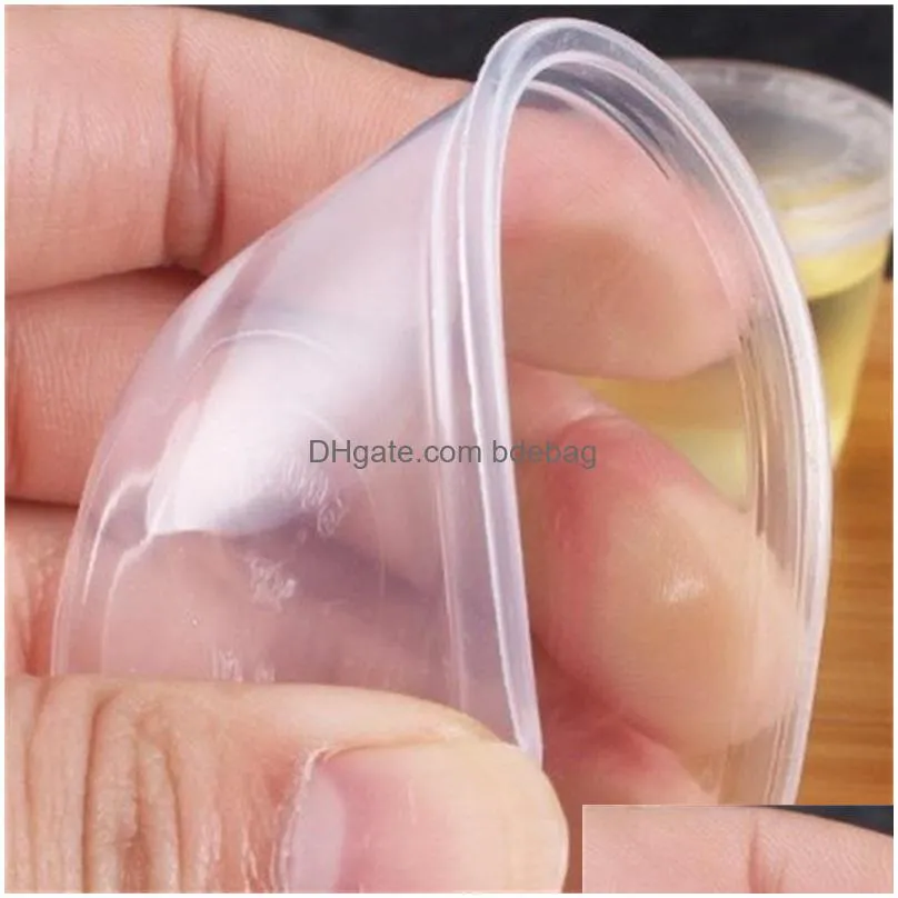 packing container 50ml cups transparent convenient pudding case food  keeping security simplicity organizers arrival 15oh k2