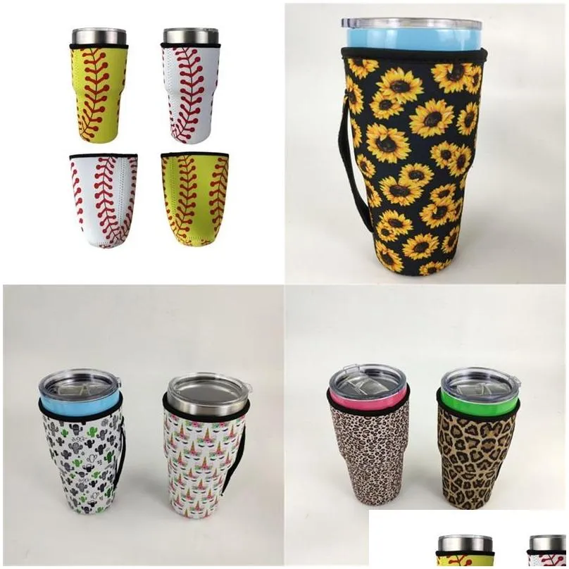 wide glass sleeve bottle holder spots leopard print flower cactus covers colour can cooler heat insulation 4 5nya c2
