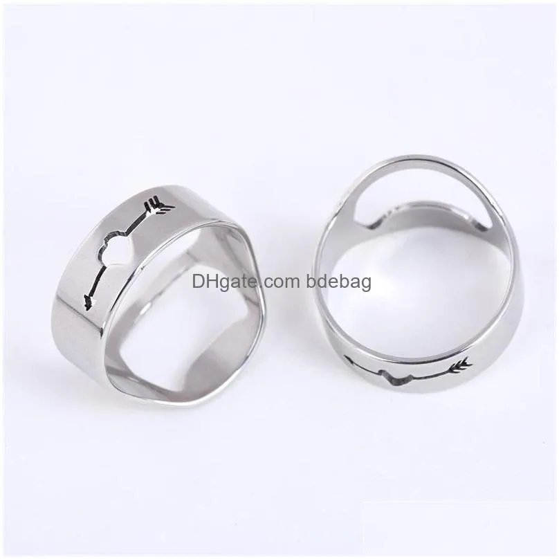 fashion knuckle ring opener stainless steel letter hollowing out finger bottles openers of party favor metal colors 1lt e1