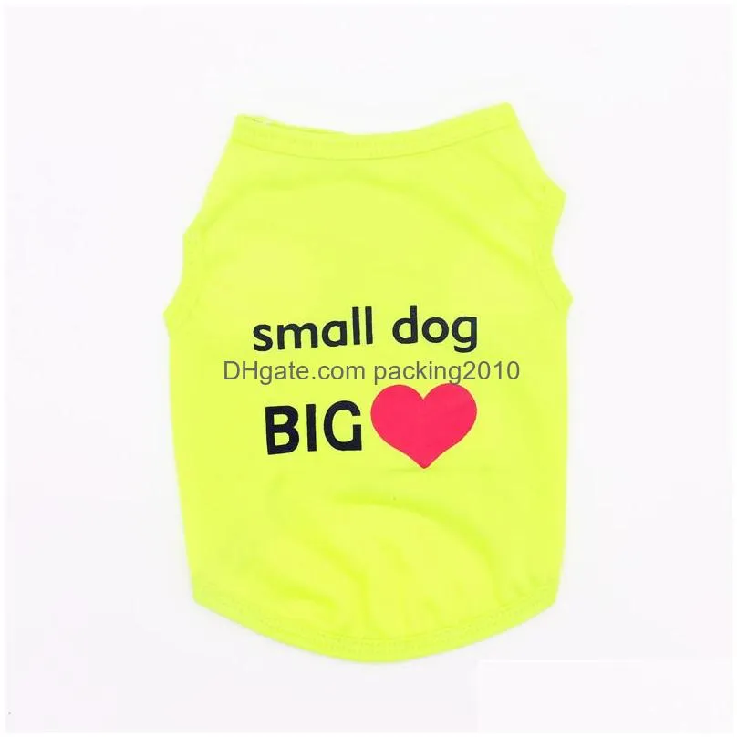 fashion dogapparel clothes polyester dogs apparel refreshing puppy vest pet supplies letters love spring summer multicolour 2 5ye d2