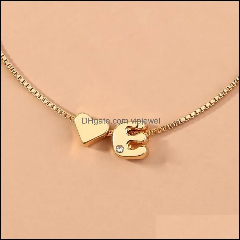 heart english initial charm bracelets crystal letter alphabet gold chains pull adjustable bracelet bangle wristband women fashion