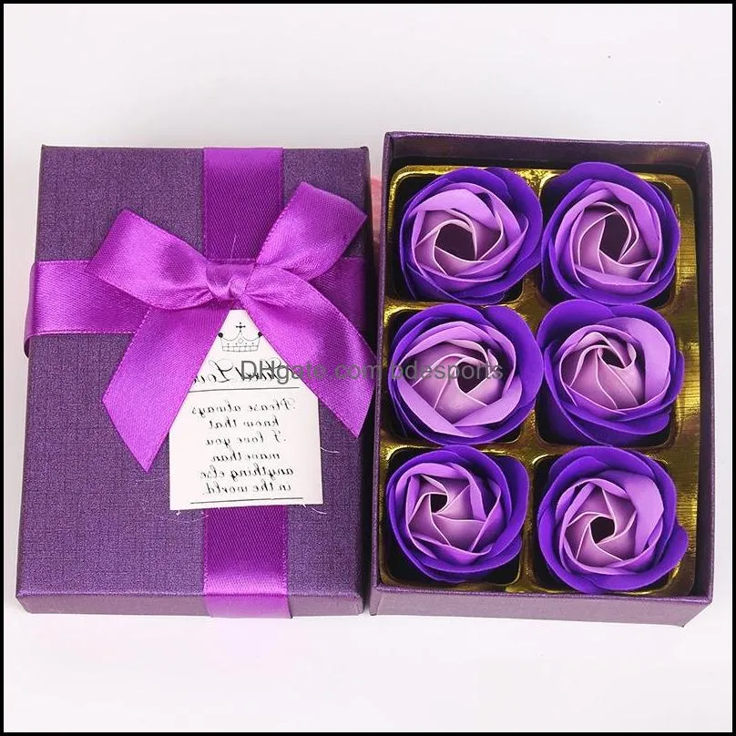 artificial fake flower gift box rose scented bath soap flowers set valentines thanksgiving mother day gift wedding christmas party 5526