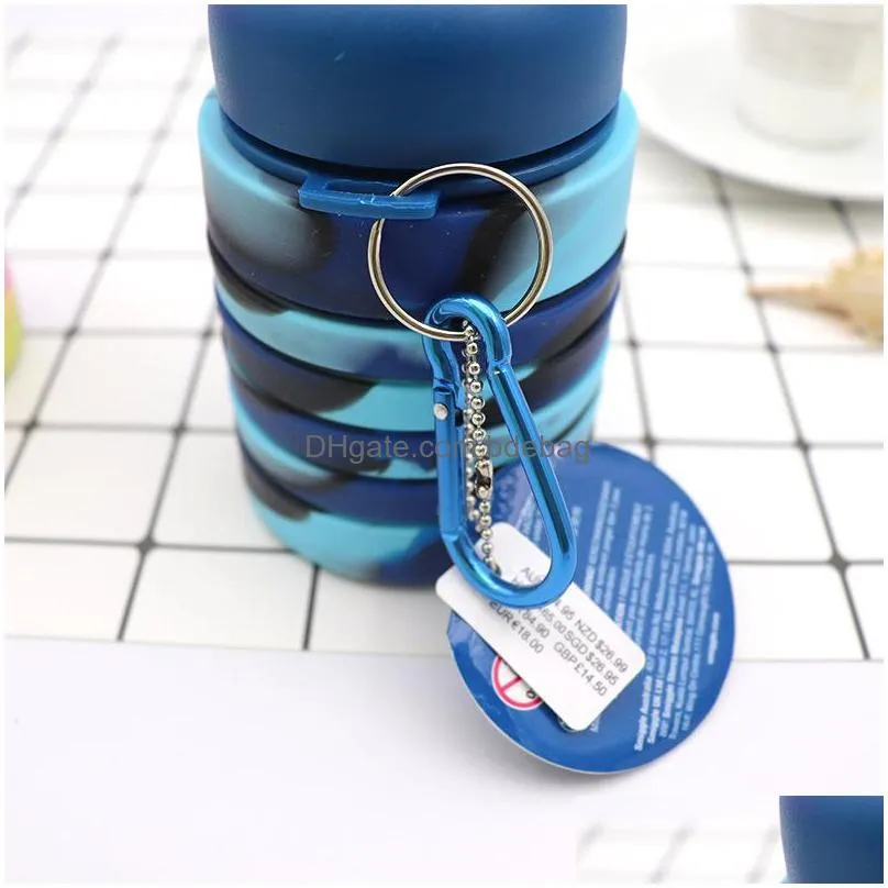 portable fold water bottle telescopic silicone throw resistance exquisite cup originality eco friendly mugs selling 19yf