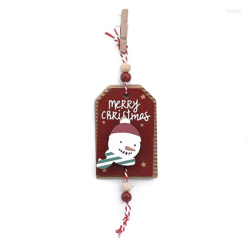 christmas decorations series wooden pendant/painted ornaments/christmas clip postcard decorations/christmas decor ornamentchristmas