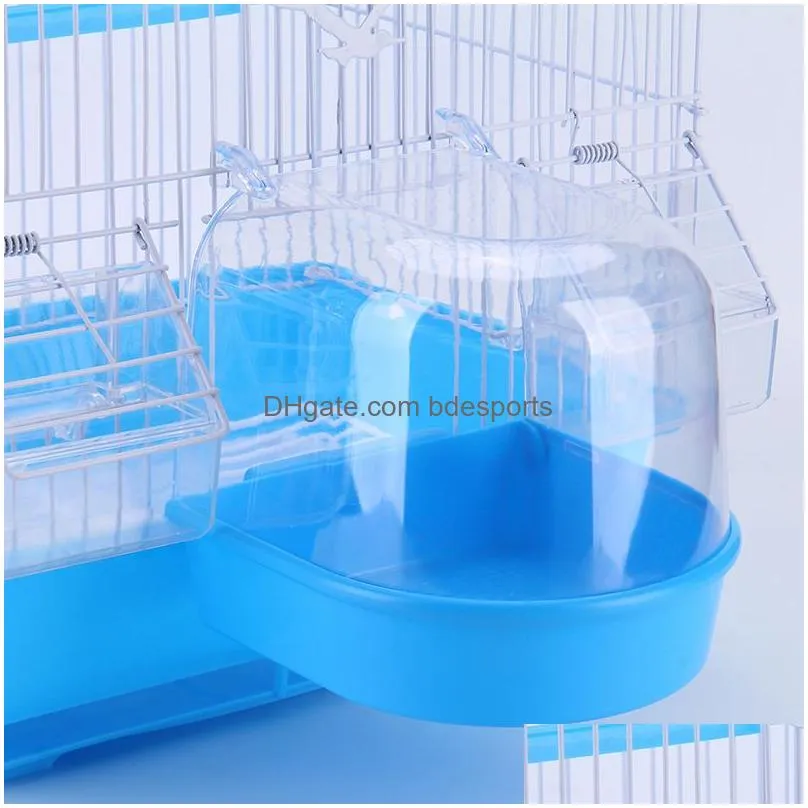 pet bird parrot hanging cage transparent bathing tub shower box decor bathtub decor 20220906 q2