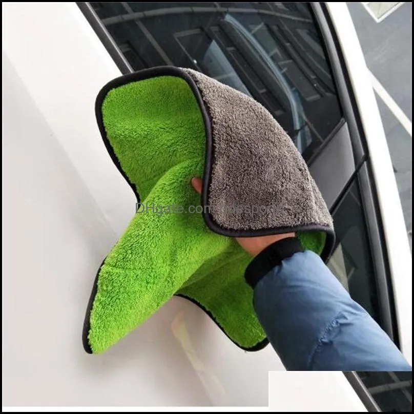 30x40cm car care polishing wash towels plush microfiber washing drying towel strong thick plush polyester fiber car cleaning clo 2 n2