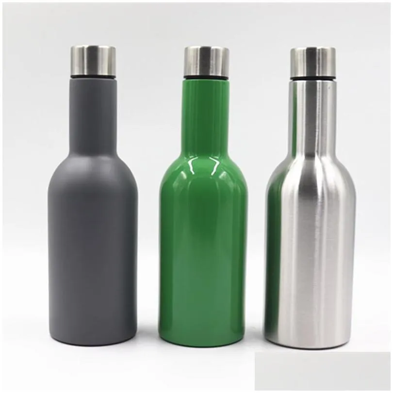 500ml insulation water bottles stainless steel cooler large cover cup double deck travelling vacuum tumbler 23sx e1