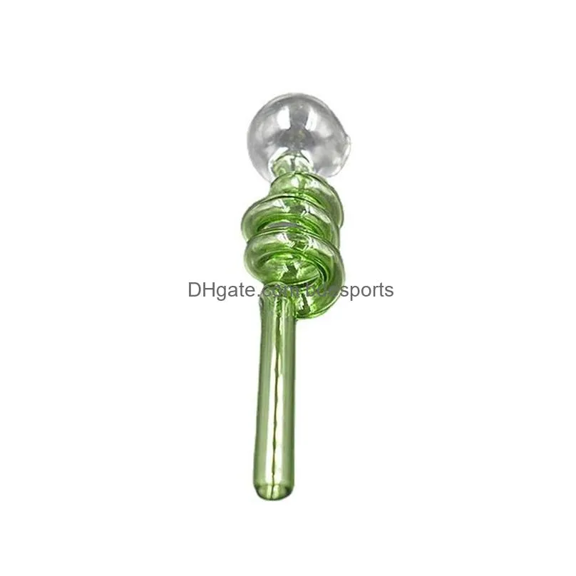 colorful smoking pipes pyrex glass oil burner pipe mini small handpipe oil nail smok accessories water hand burning dab rigs tube