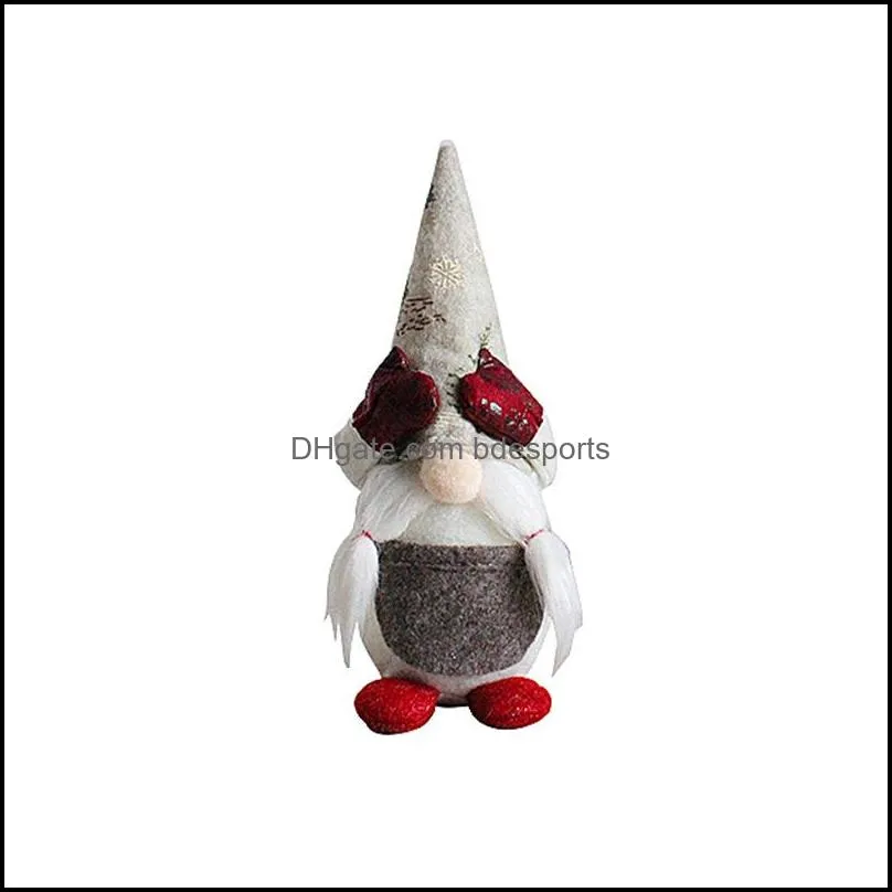 gnomes rudolph doll party supplies palming merry christmas faceless plush toy xmas gifts for men women garden home ornaments white red green hat 6 5gl1