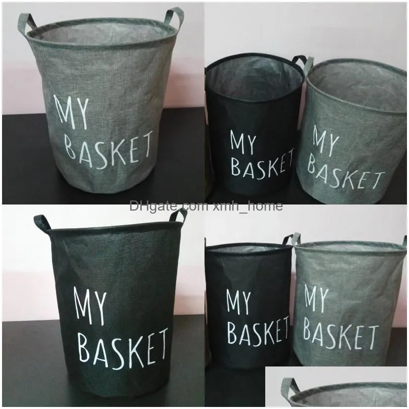 fabric art fold bucket dirty clothes storage barrel household linen type cloth basket barrel shaped 8 5yl n2