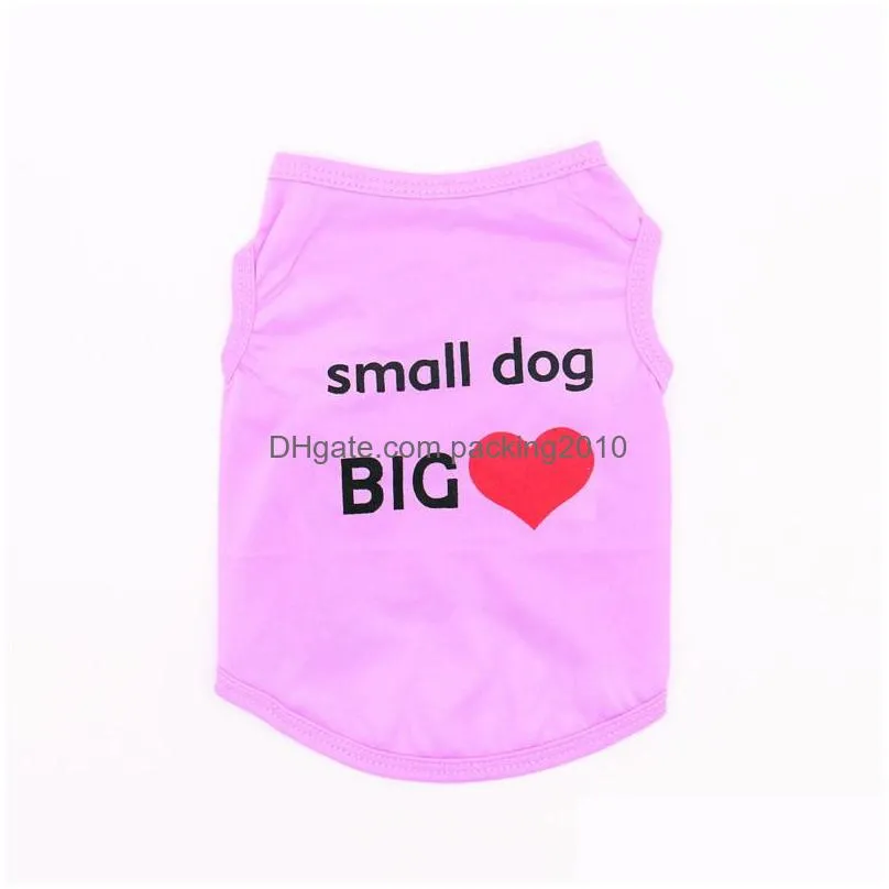 fashion dogapparel clothes polyester dogs apparel refreshing puppy vest pet supplies letters love spring summer multicolour 2 5ye d2