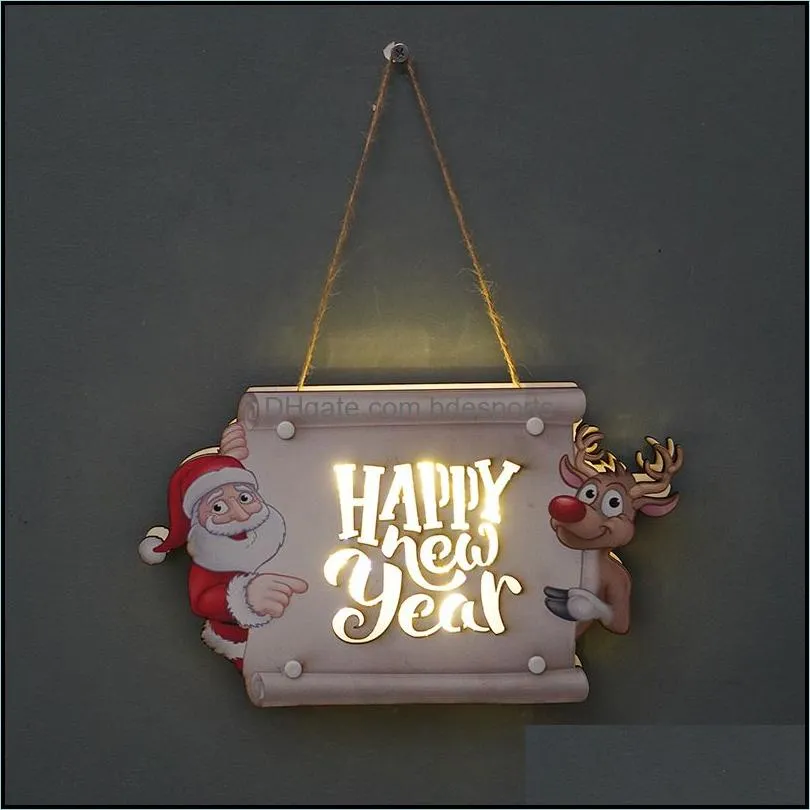 christmas decoration doorplate led lamp party wall decorations new year festival supplies props party decor 15 8jy d3