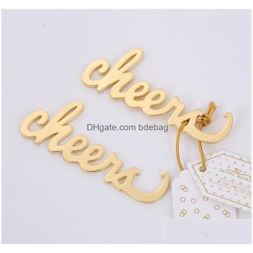 cheers shaped pure color openers kirsite plated gold beer bottle opener high quality kitchen necessary 1 8tb j2