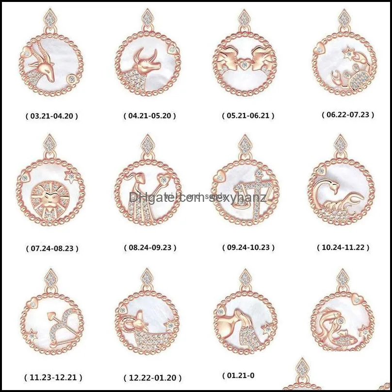 12 zodiac sign necklace horoscope libra crystal pendants charm star sign choker astrology necklaces for women girl fashion jewelry