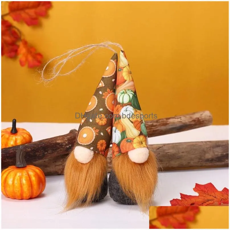 other festive fall decor thanksgiving maple leaf pumpkin hat thanksgiving gnomes doll plush toys for tree gifts set to friends 11 5wf