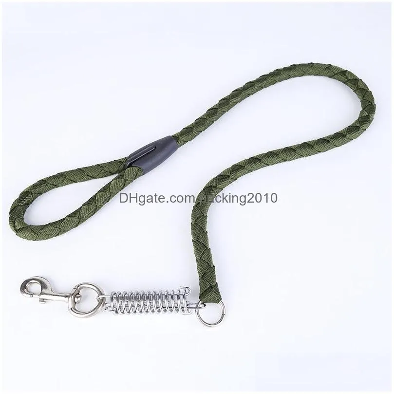 doggy buffer spring traction ropes polypropylene fiber outdoors dog rope outdoor military green dogs leash new arrival 8sy l1
