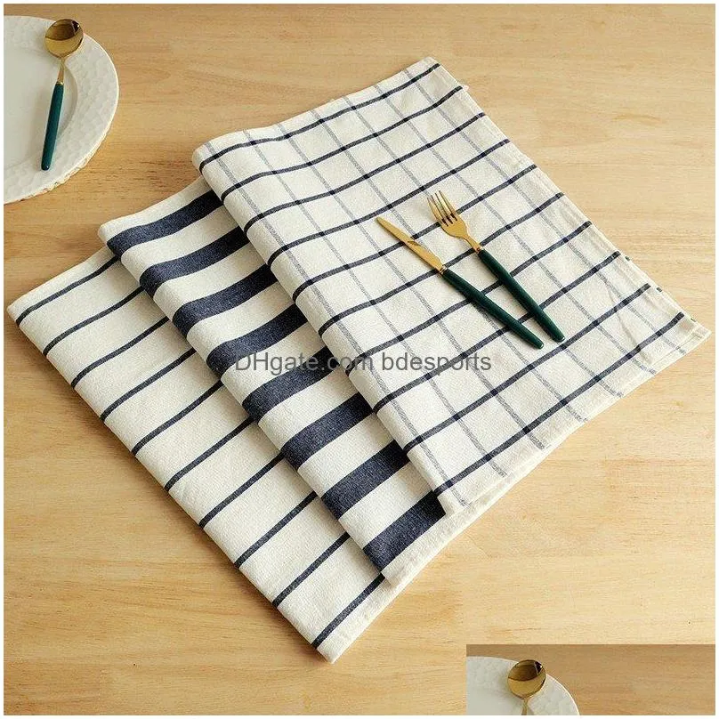 napkin cloth japanese yarndyed  pure cotton mat table mat cloth napkin fashion simple hotel pendant photo background cloth 3 n2