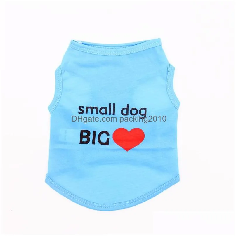 fashion dogapparel clothes polyester dogs apparel refreshing puppy vest pet supplies letters love spring summer multicolour 2 5ye d2
