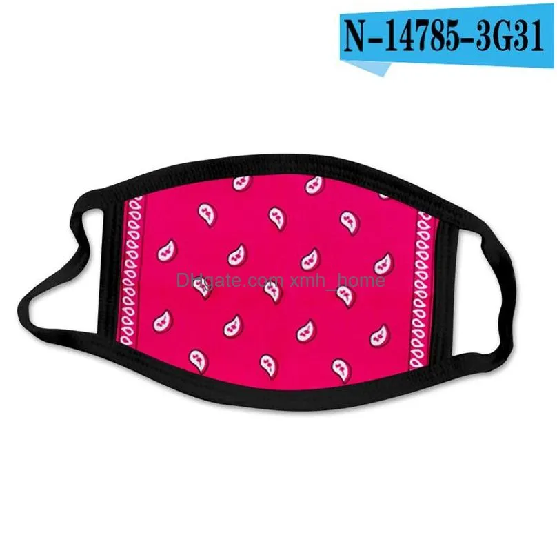 custom bandanna face mask kids fashion facemask double layer cashew nuts cloth masks children adults mascarilla reusable anti haze 2 2tm