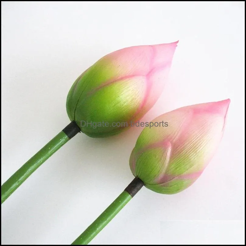 artificial flower vivid 81cm artificail silk lotus bud hotel and restaurant decorative flower artificial pond simulation plant 191 g2