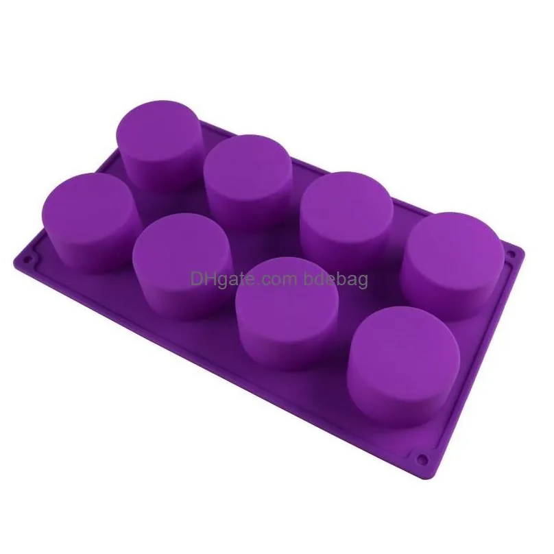 hand made soap silicone mold eight circles ice cube moulds muffin cup cake baking mould moldes de silicona diy tool 5jm f2