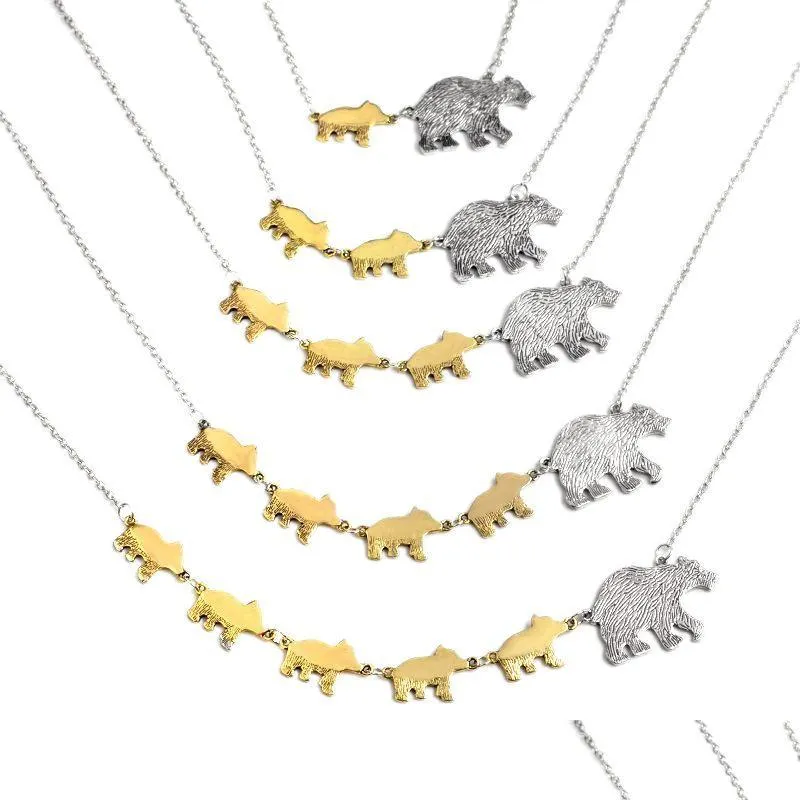 mama bear necklace animal pendant necklaces fashion jewelry mothers day gifts