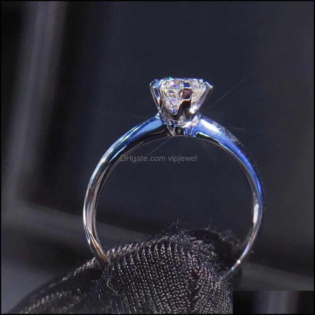 women engagement wedding ring band zircon diamond rings fashion jewelry gift