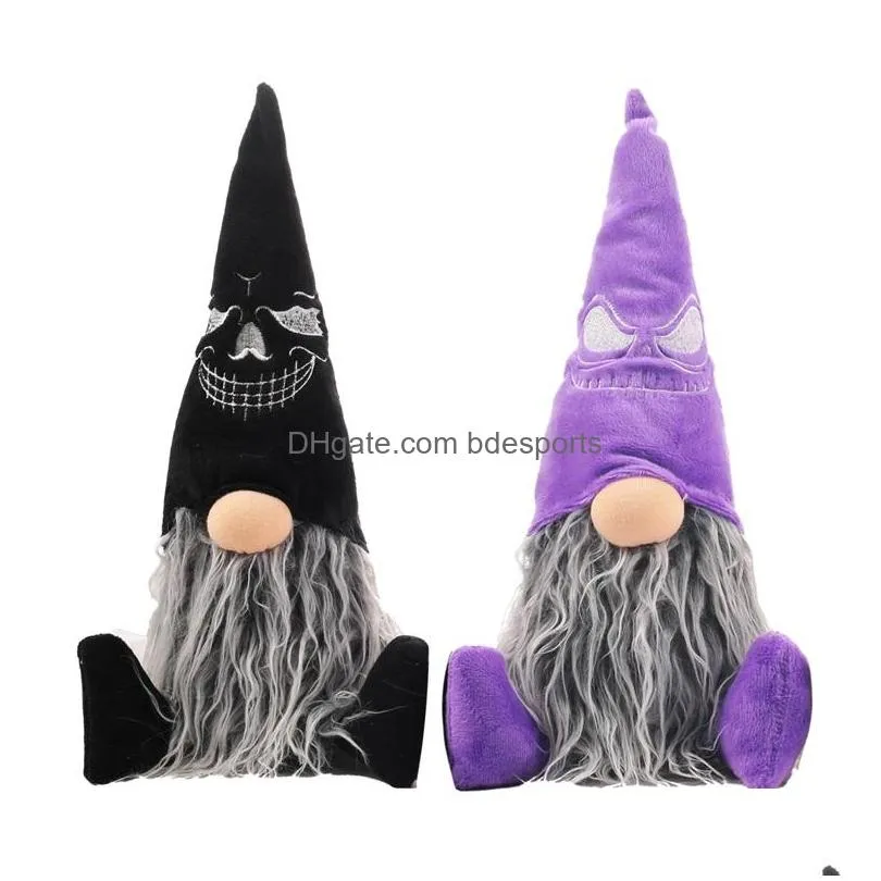 halloween party decorations skull hat faceless old man garden gnome dolls ornaments elf doll party gift festival home decor supplies 9 8qy