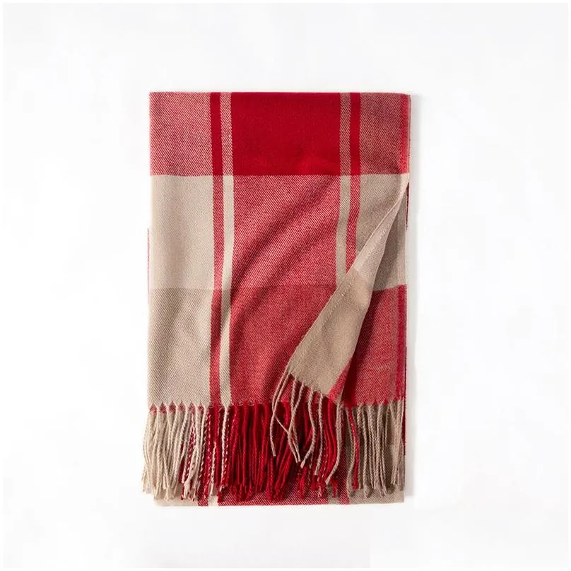 big tartan scarves wrap shawl womens long plaid blanket chunky oversized winter/fall warm scarf