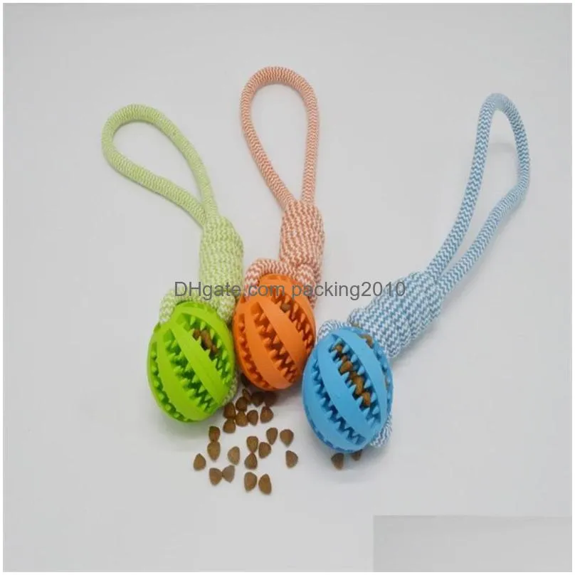 dog bite cotton rope ball dogs cats interaction leaky balls pets supplies chewingbite toys new pattern new arrival 8dh m2