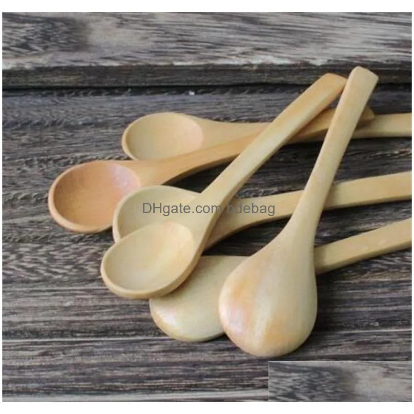  pattern baby spoon small spoons wooden soup scoop lovely household kitchen tools 10cm having dinner 0 7ad d2