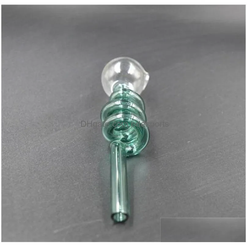 colorful smoking pipes pyrex glass oil burner pipe mini small handpipe oil nail smok accessories water hand burning dab rigs tube