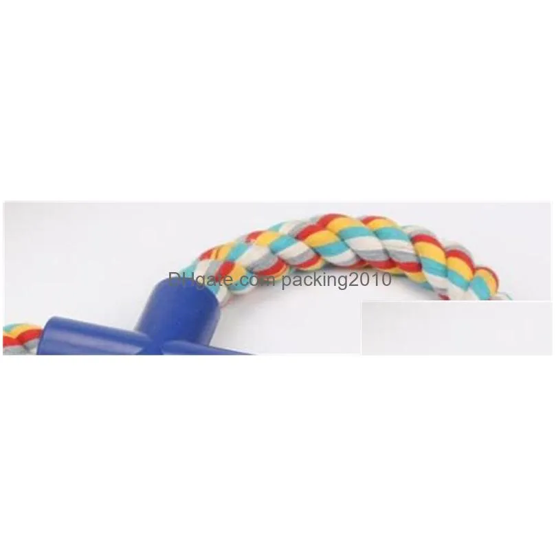 eight character type knot pets dog a molar tooth bite resistance interaction cotton rope toys hand pull cord factory direct selling 1 9mq