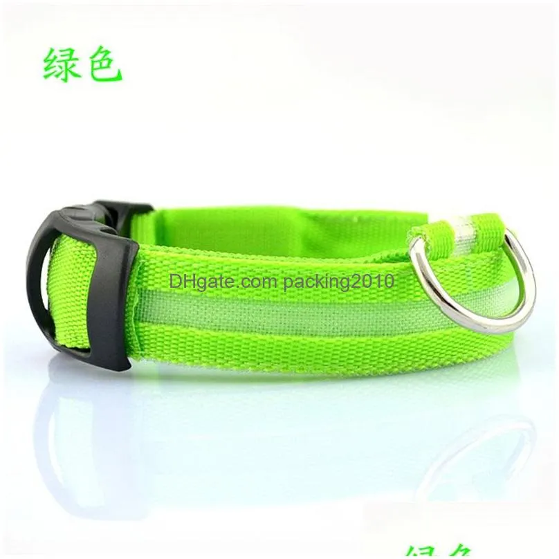 high permeability dog collars nylon noctilucent small dogs perfectleash luminescence pets neck sleeve outdoors creative idea portable 3