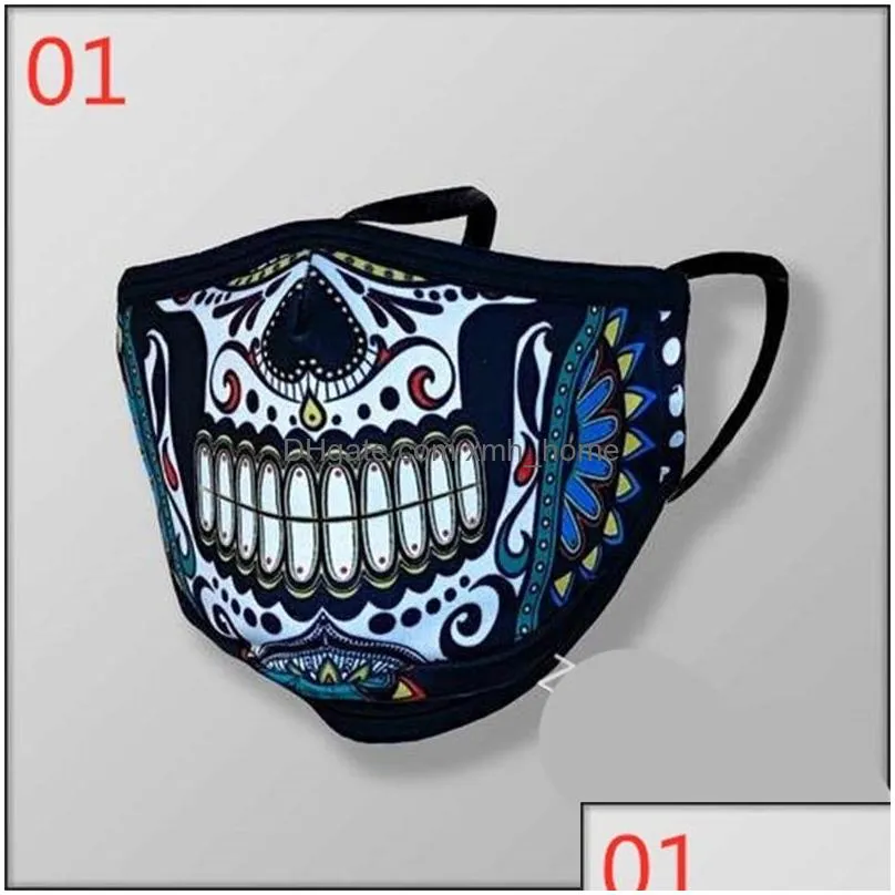 flowers skull mascherine eagles breathable dust face masks reusable anti smoke respirator cotton washable fashion custom unisex