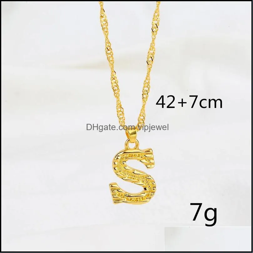 26 az hip hop english initial pendant necklace gold chains letter women mens necklaces fashion jewelry gift