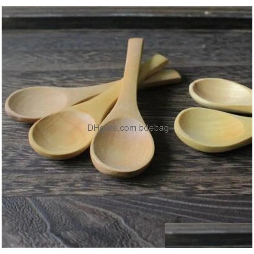  pattern baby spoon small spoons wooden soup scoop lovely household kitchen tools 10cm having dinner 0 7ad d2