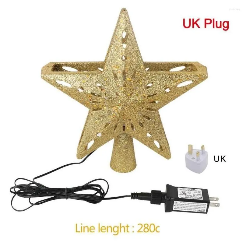 christmas decorations ourwarm 3d glitter star led tree topper with built-in rotating white snowflake projector laser ornament