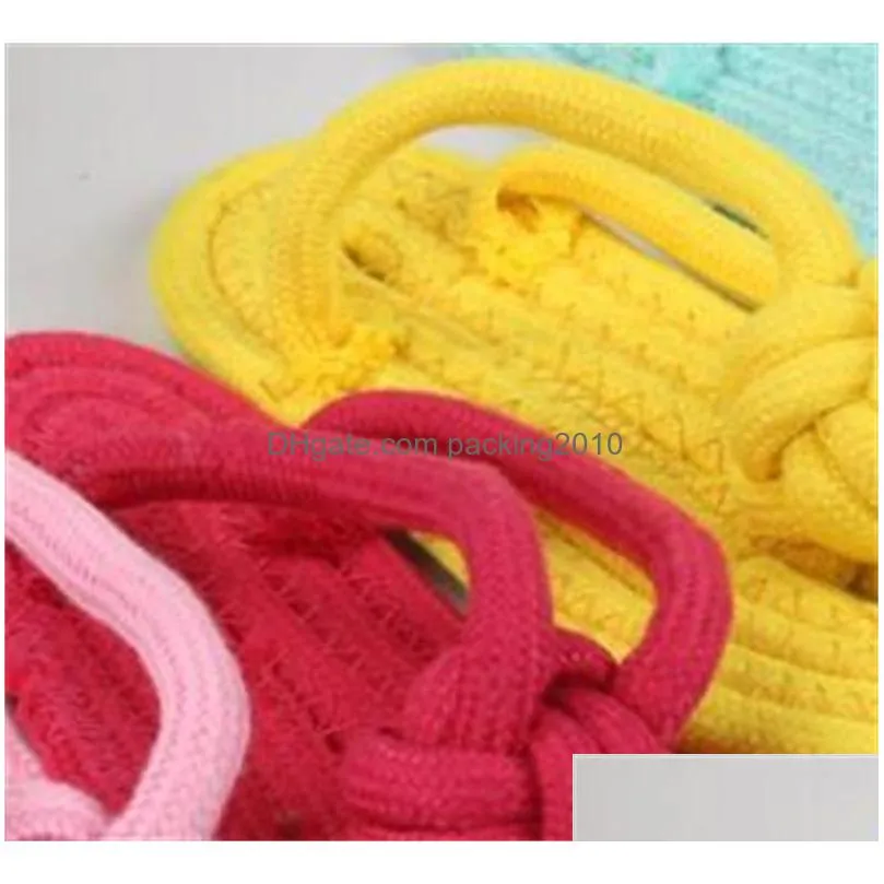 pet shoes bite resistance a molar tooth many color dog slipper toys creative idae popular cotton rope factory direct selling 2 8mq p1