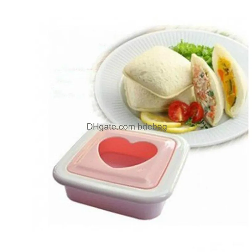 sandwich mould kitchen baking tool toast pan pita diy pink producer love shape pocket bread machine practical 2 05nh cc